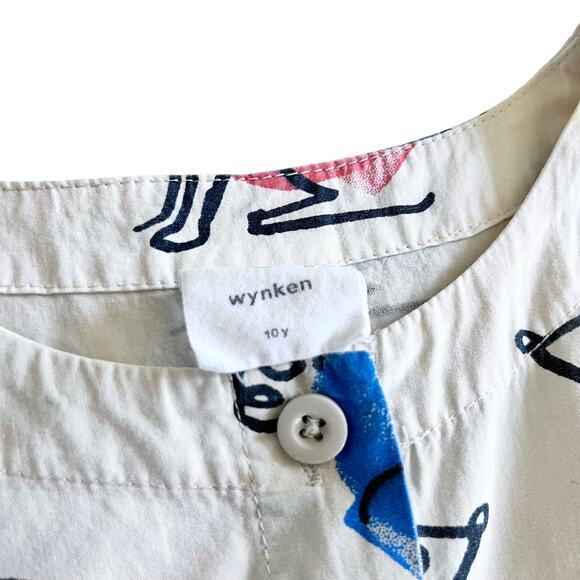 Wynken girls rabbit print poplin dress size 10 - Picture 5 of 7